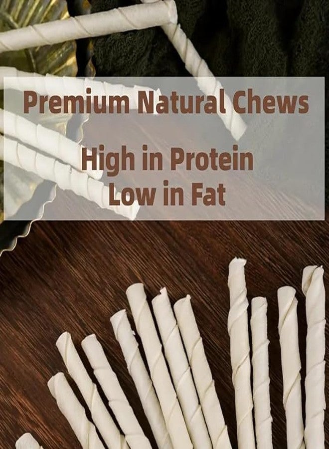 Pups&Pets Dogs Natural Twisted Rawhide chew Sticks | Calcium White Twisted chew Stick | Fresh & Natural Rawhide Treats for All Dogs Breeds (500 gm) - Image 4