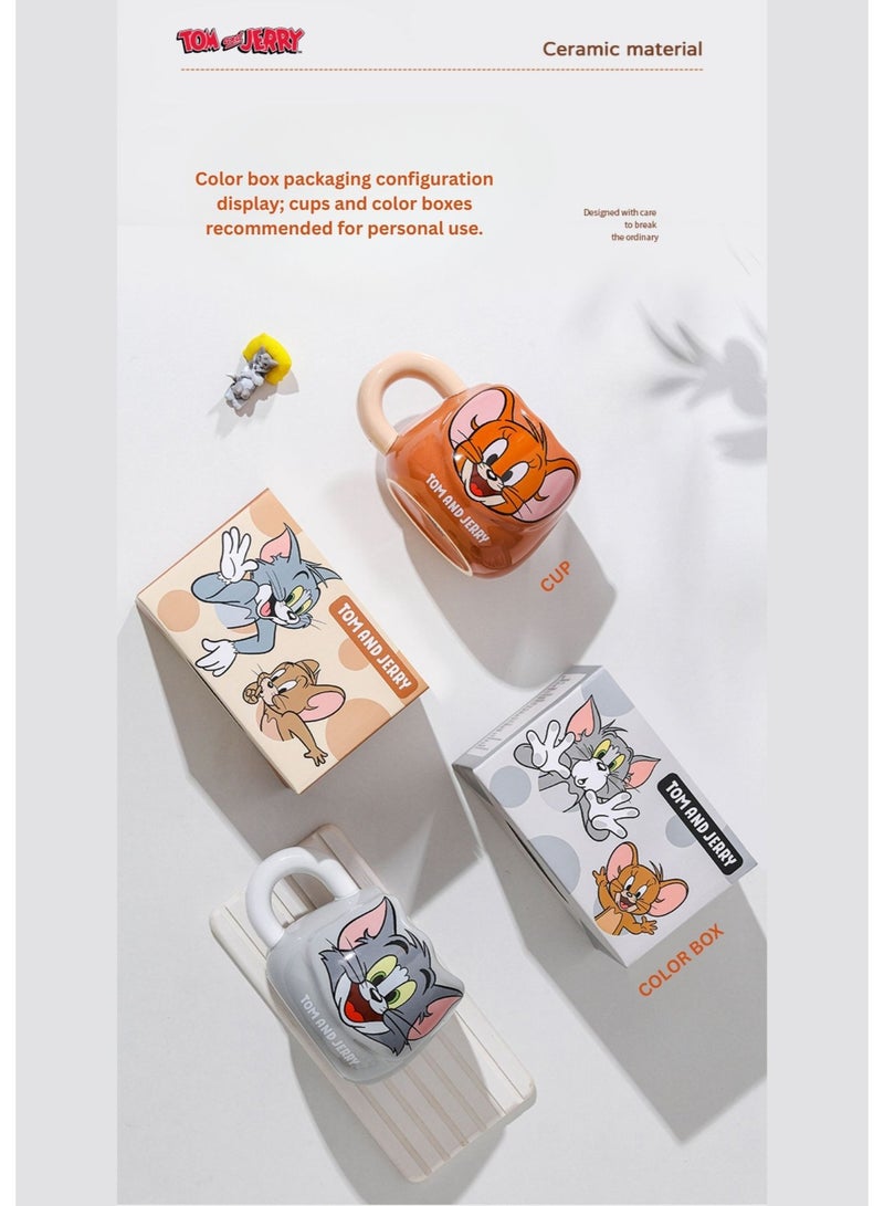 Warner Bros Tom & Jerry Ceramic Mug – 3D Character Design Coffee Cup 450ml with Gift Box | Cartoon Collectible for Kids & Adults | Cute Novelty Tea & Milk Mug (Tom) - Image 3