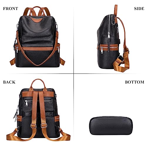TrueArch Leather Backpack for Women Elegant Backpack Purse Ladies Leather Shoulder Fitting Rakhi Gift for Sister, Mother Bhabhi (BCATL) - Image 4