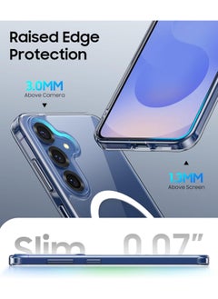 Generic for Samsung Galaxy S25 Plus Clear Case Compatible with MagSafe, Crystal Clear Slim Fit Thin Transparent TPU+PC Rugged Bumper Cover Built-in Magnetic Ring Heavy Duty Shockproof (Clear)  - Image 5