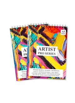 Paper Plane Design Paper Plane Design Artist Sketch Book 100 Pages (50 sheets) Perforated 140 gsm Craft Book (Orange, A5 Pack of 2)  - Image 1