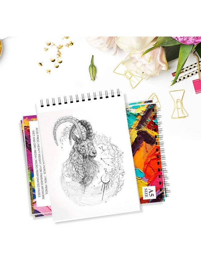 بيبر بلان ديزاين دفتر رسم فني بتصميم طائرة ورقية، 100 صفحة (50 ورقة)، مثقب، 140 جرامًا للمتر المربع (برتقالي، عبوة من قطعتين بحجم A5) - Image 3