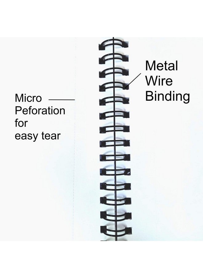 بيبر بلان ديزاين دفتر رسم فني بتصميم طائرة ورقية، 100 صفحة (50 ورقة)، مثقب، 140 جرامًا للمتر المربع (برتقالي، عبوة من قطعتين بحجم A5) - Image 5
