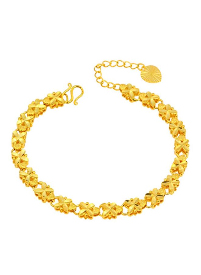 سوار بسلسلة مزين بخرزات على شكل زهرة البرسيم - Image 1