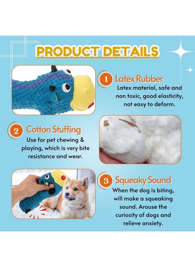 Dog Squeaky Latex Rubber Toy - (Blue Cow) | For Small Dogs & Puppies | Cotton Filled, Durable, Soft, Animal Design, Chew Safe Play Toy | Reduce Separation Anxiety (Size: 21Cm) - Image 3