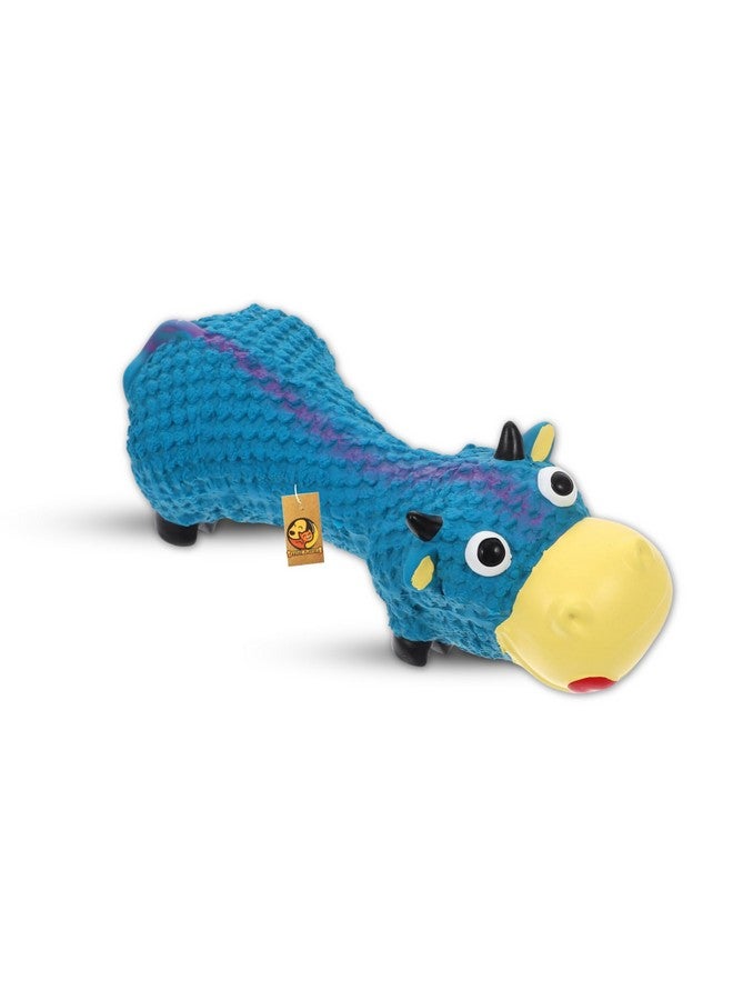 Dog Squeaky Latex Rubber Toy - (Blue Cow) | For Small Dogs & Puppies | Cotton Filled, Durable, Soft, Animal Design, Chew Safe Play Toy | Reduce Separation Anxiety (Size: 21Cm) - Image 1