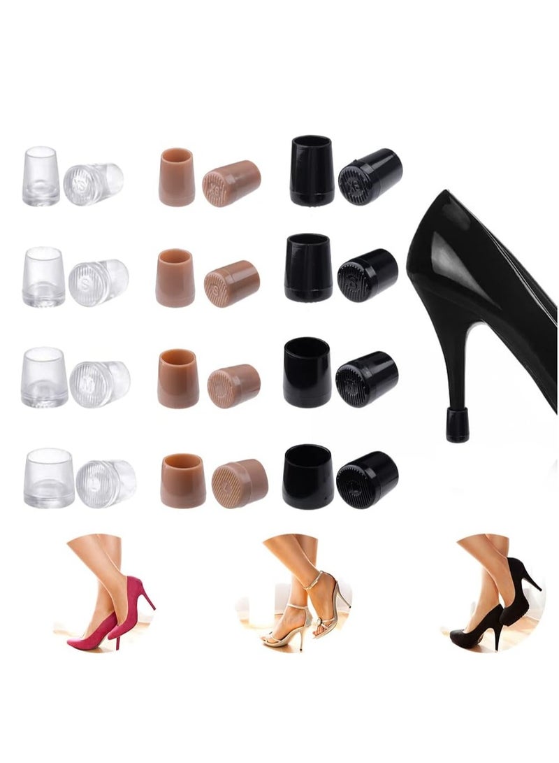 GUDOO 12 زوجًا من سدادات حامي الكعب العالي، قبعات إصلاح الكعب، سدادات للمشي على سدادات كعب العشب للعشب - Image 1