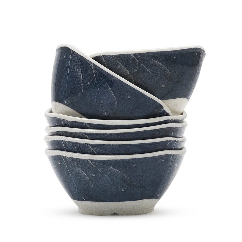 Bataniya Melamine Square Unbreakable Set of 4 inch Blue 6 Veg Bowl & 6 Tea Spoon - Image 5