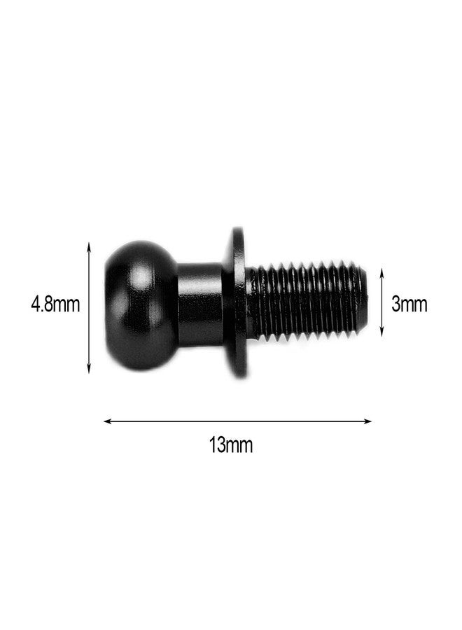 Dilwe 10pcs RC Aluminum Alloy Ball Link Track Rod Ball Screw Link Rod Shock Absorber End Compatible with TT01 TT02 RC Car(Black) - Image 2