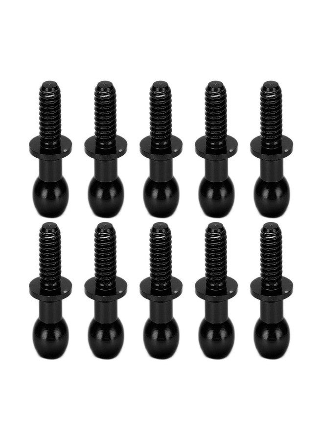 Dilwe 10pcs RC Aluminum Alloy Ball Link Track Rod Ball Screw Link Rod Shock Absorber End Compatible with TT01 TT02 RC Car(Black) - Image 1