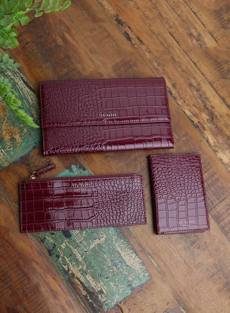 Ted Baker Alethai Croc Effect Travel Wallet