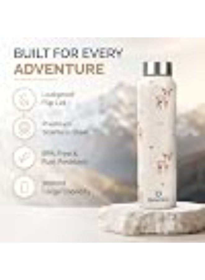 Speedex Stainless Steel Printed Water Bottle 1 Ltr 1000 ml, BIS Approved, Leak Proof Screw Cap Bottle for Office, School, Travel, Daily Use for Men, Women, Kids, Adults, Baby Deer, Set of 1 - Image 2