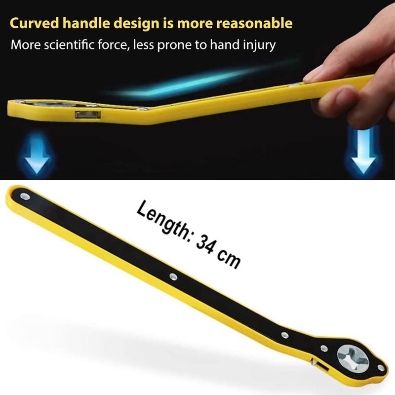 ScribifyAuto Labor-Saving Jack Ratchet Wrench with Long Handle, Lug Wrench for Tire Jack, Scissor Ratchet, Positive and Reversal Knob Design - Image 3