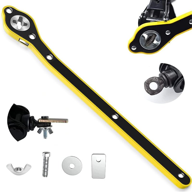 ScribifyAuto Labor-Saving Jack Ratchet Wrench with Long Handle, Lug Wrench for Tire Jack, Scissor Ratchet, Positive and Reversal Knob Design - Image 1