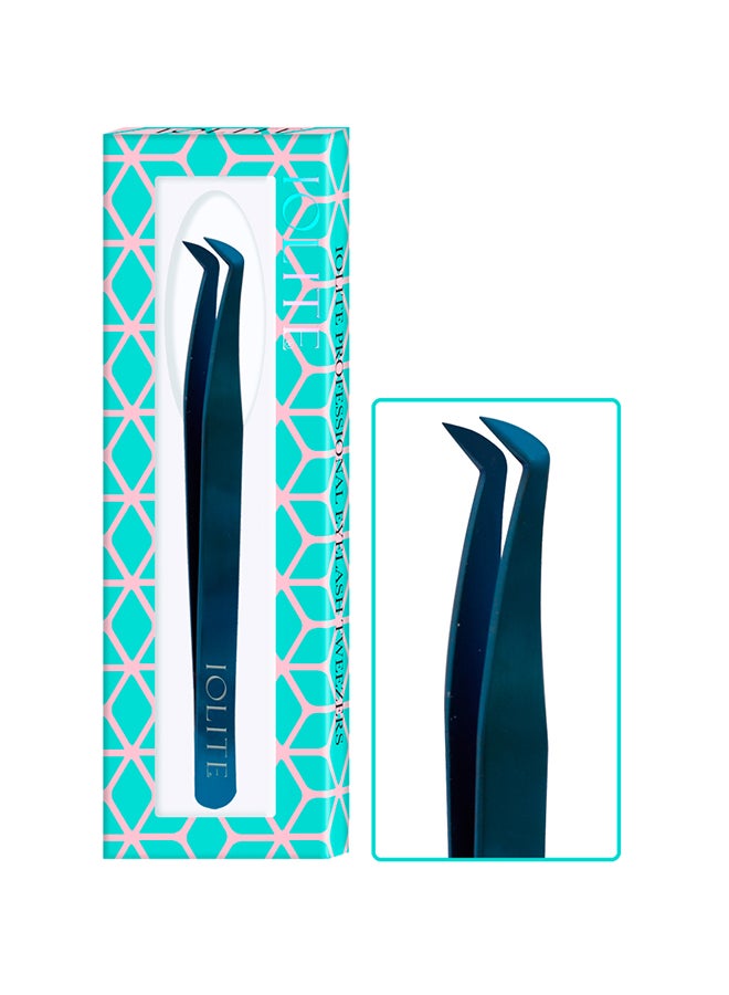 IOLITE Lash Tweezers Professional Stainless Steel Curved Precision Tweezer for Eyelash Extensions, Volume Lashes, Electronics, Laboratory Work, Jewelry-Making,Crafting,Soldering, 2D-3D False Lashes, Nail Art - Image 2