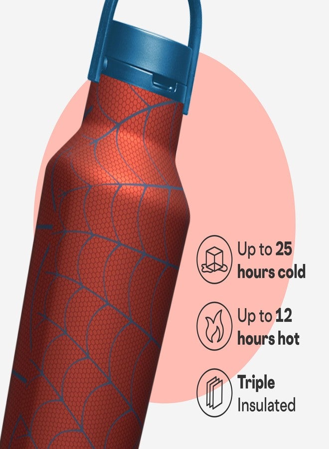 Corkcicle Sport Canteen - Keeps Beverages Cold 25 Hours - Triple Insulated Stainless Steel - Screw-On Lid - Reusable Bottle - Summer Drinkware Gift - Keeps Drinks Ice Cold - 20 oz - Spider-Man - Image 3
