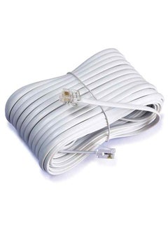 Telephone Extension Cable RJ11 White 10M