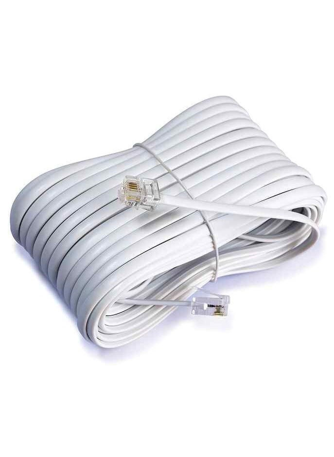 Generic - Telephone Extension Cable RJ11 White 10M - Image 1