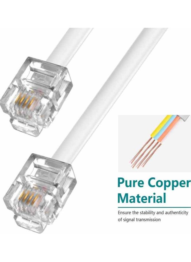 Generic - Telephone Extension Cable RJ11 White 10M - Image 1