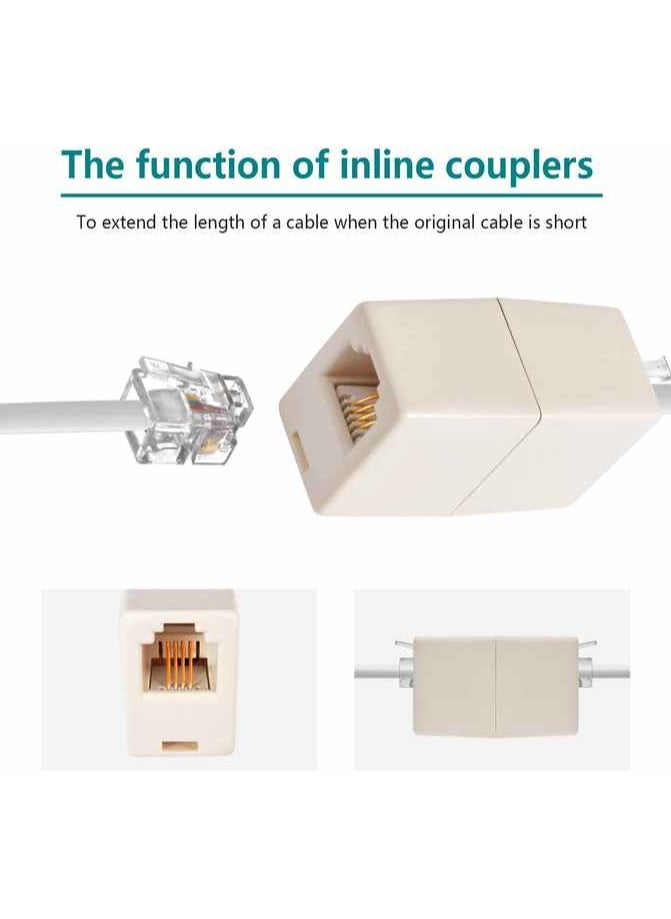 Generic - Telephone Extension Cable RJ11 White 10M - Image 1