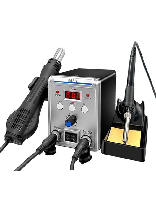 erorex Soldering Iron Iron Gun 858D 700W High Quality Soldering Station Led Digital Solder Iron Desoldering Station Bga Rework Solder Station Hot Air Gun + Electric Iron Set For Smd Smt Dip - Image 2