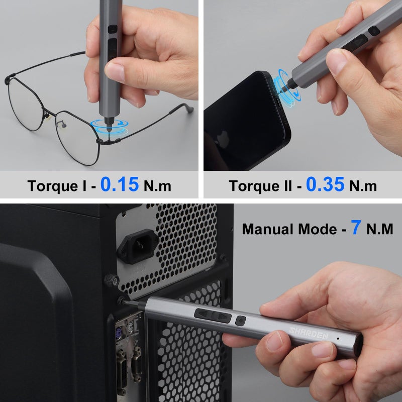 Sharden Mini Electric Screwdriver  29 In 1 Small Electric Screwdriver Kit With 24 Magnetic Bits  Precision Cordless Repair Tool For Phone  Camera  Laptop  Watch - Image 3