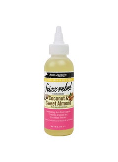 Aunt Jackie's Aunt Jackie's Natural Growth Oil Blends Frizz Rebel - Coconut and Sweet Almond, Smooths and Shines Dry, Rebellious Tresses, Anti-Poof Formula, 4 oz  - Image 1