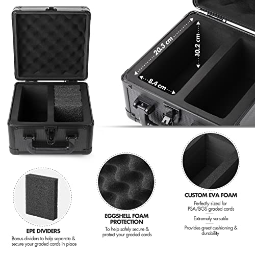 FunGuys Graded Card Storage Box, Trading Card Case for PSA Graded Pokemon Cards, Sports Card Storage Boxes, PSA Card Case Holder, Baseball Slab Case for Trading Cards, BGS - Image 4