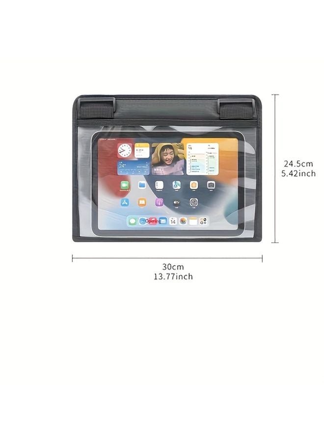 منظم مساند الرأس للسيارة باللون الأسود مع عدة أقسام لحمل أجهزة iPad والألوح الرقمية أثناء السفر - Image 3