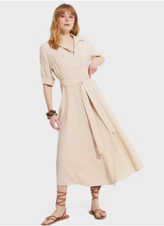 Belted Shirt Dress