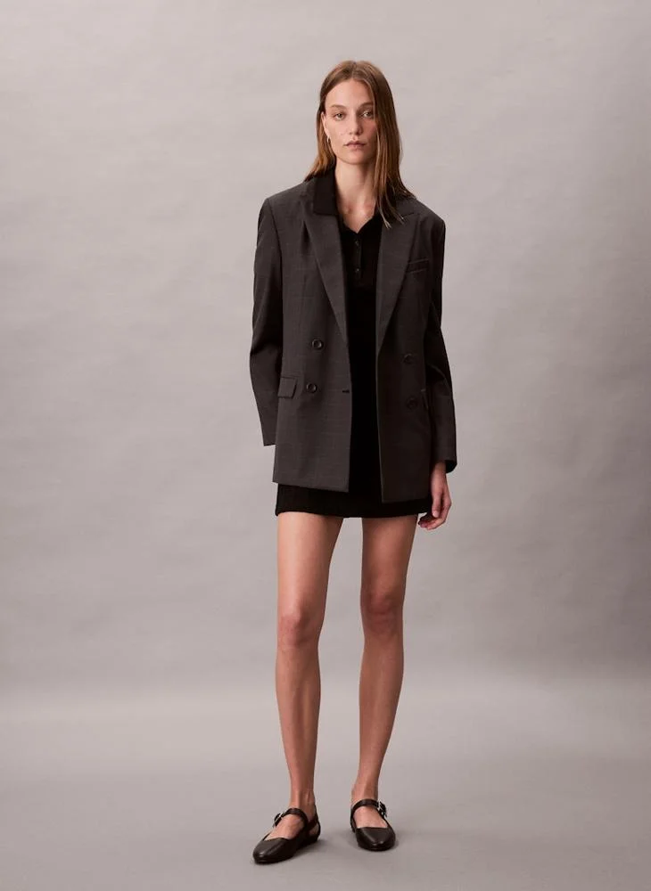Calvin Klein Jeans  Button Detail Collar Neck Mini Dress for Women | Best Price UAE