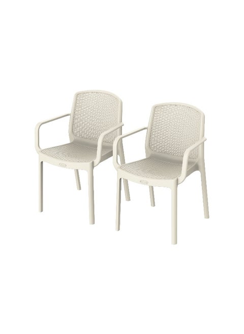 Set of 2 Cedarattan Armchair (Warm Grey)