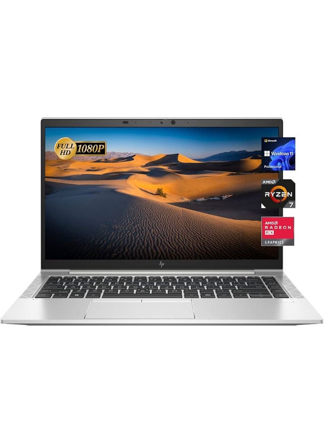HP لابتوب HP EliteBook 845 G8، AMD Ryzen 5 5600U، 256GB SSD، 16GB RAM، رسومات AMD Radeon، شاشة FHD بحجم 14 بوصة، ويندوز 11 برو - فضي (مُجدّد)، درجة A، ضمان 6 أشهر - Image 3
