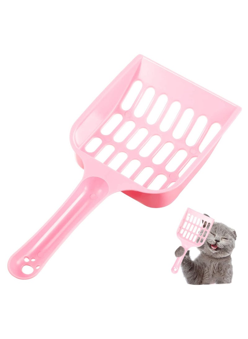 SYOSI Cat Litter Scoop,  Plastic Kitty Litter Pet Shovel, 1 PCS Cat Sand Sifter, Dog  Scooper Sieve Set, Cleaning Products Toilet, with Long Handle for Pet-Pink - Image 1