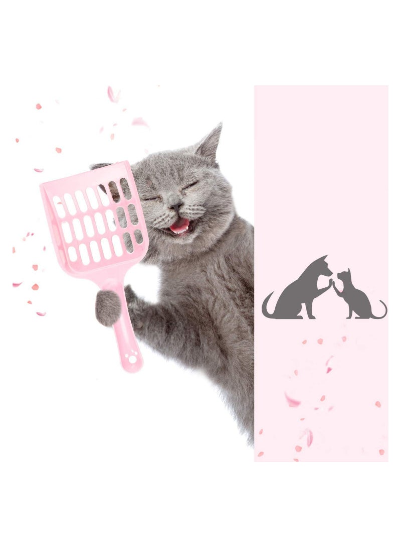 SYOSI Cat Litter Scoop,  Plastic Kitty Litter Pet Shovel, 1 PCS Cat Sand Sifter, Dog  Scooper Sieve Set, Cleaning Products Toilet, with Long Handle for Pet-Pink - Image 2