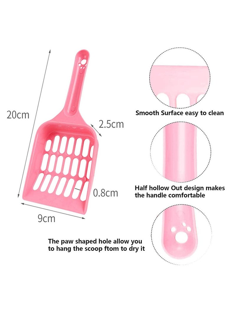 SYOSI Cat Litter Scoop,  Plastic Kitty Litter Pet Shovel, 1 PCS Cat Sand Sifter, Dog  Scooper Sieve Set, Cleaning Products Toilet, with Long Handle for Pet-Pink - Image 5