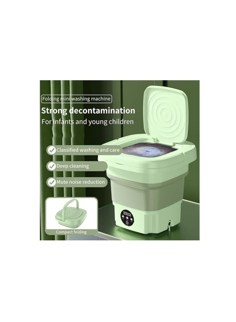 Portable Folding Mini Washing Machine - Ideal for Baby Clothes, Underwear & Socks - Deep Cleaning, Quiet Operation, Compact & Space-Saving Design