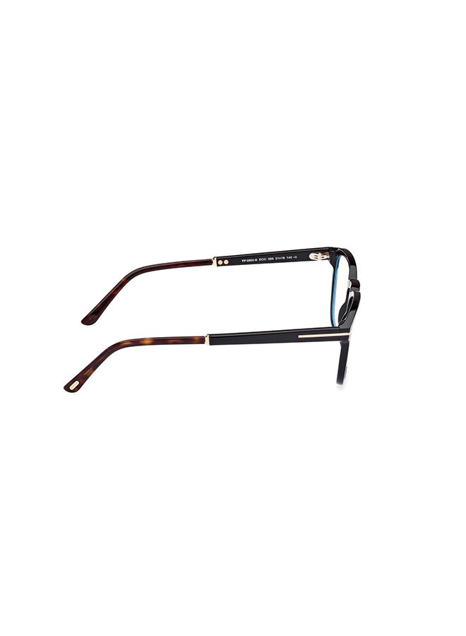 Unisex Round Eyeglass Frames Shiny Black TOMFORD FT5890-B00551 51 mm