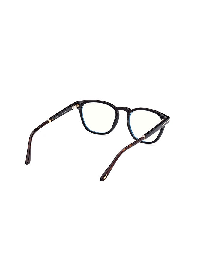 Unisex Round Eyeglass Frames Shiny Black TOMFORD FT5890-B00551 51 mm