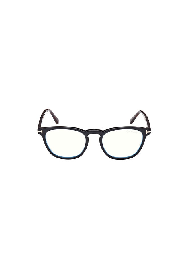 Unisex Round Eyeglass Frames Shiny Black TOMFORD FT5890-B00551 51 mm