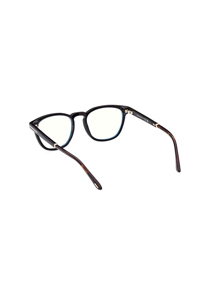 Unisex Round Eyeglass Frames Shiny Black TOMFORD FT5890-B00551 51 mm