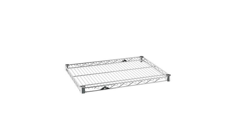 Super Erecta 1824NC Chrome Shelf - Industrial Metal Wire Shelving for Restaurants, Kitchens, Home and More - 18"W x 24"L, 800 lbs. Capacity - Includes 1 Wire Shelf, Split Sleeves - NSF Certified