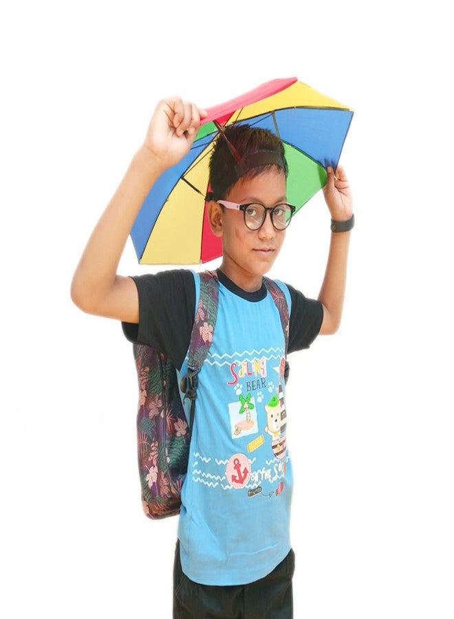 RAINPOPSON Hat Umbrella for kids Adults Hands Free Hat Umbrella for Women & Men School Going Boys Hat Cap Umbrella Protect from Sun & Rain (Pack of 1 Pcs) - Image 5
