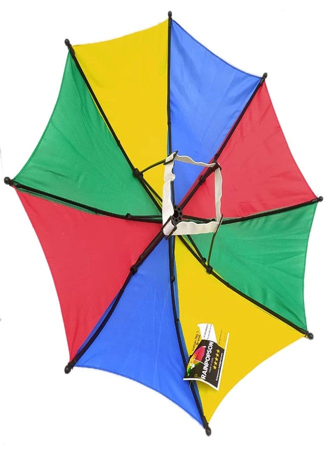 RAINPOPSON Hat Umbrella for kids Adults Hands Free Hat Umbrella for Women & Men School Going Boys Hat Cap Umbrella Protect from Sun & Rain (Pack of 1 Pcs) - Image 1