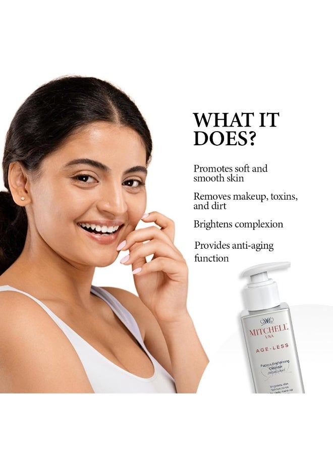 Mitchell USA Papaya Brightening Cleanser Anti Aging Face Wash, Cleanses Dirt, Removes Makeup and Brightens Complexion With Papaya Enzymes, Lotus Seed Extracts, for Unisex All Skin Type, 100ml - Image 5