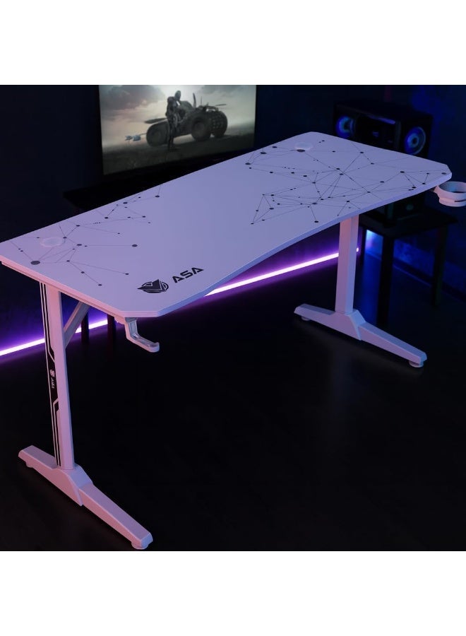 أيه أس أيه إعداد مكتب ألعاب عصري بإضاءة RGB مع شاشة منحنية وإكسسوارات احترافية - Image 4