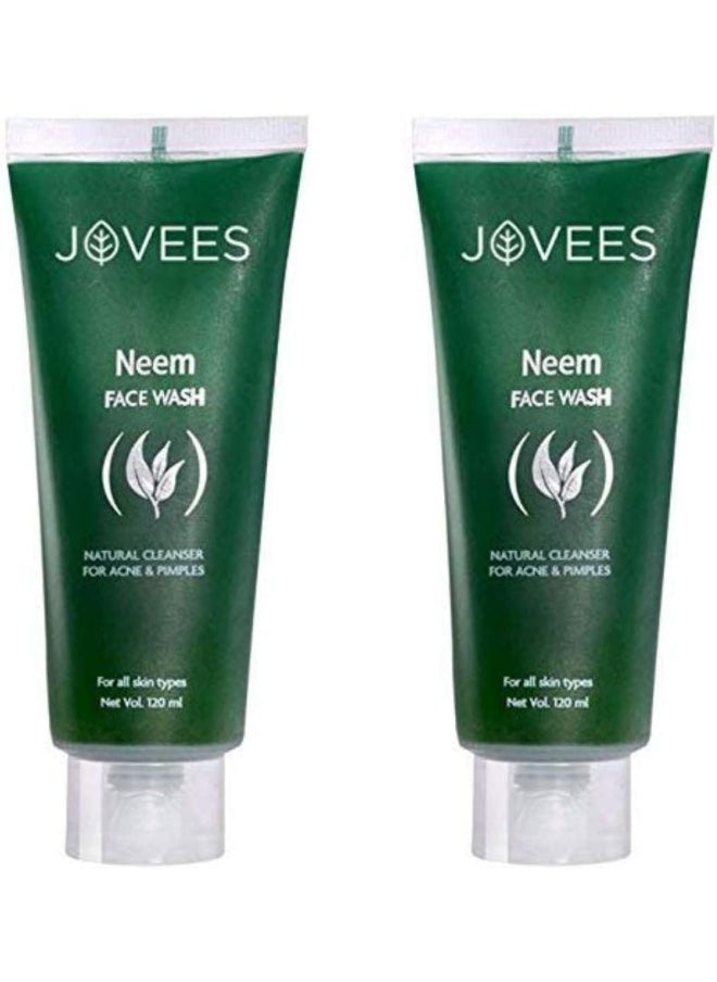 JOVEES HERBAL Jovees Natural Neem Face Wash (120ml) (pack of 2)  - Image 1