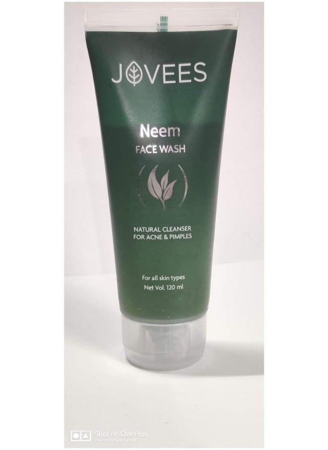 JOVEES HERBAL Jovees Natural Neem Face Wash (120ml) (pack of 2)  - Image 2