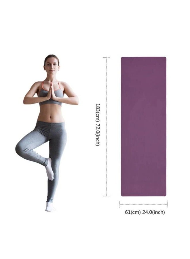 LEFAFA Non Slip Yoga Mat, Extra Thick 6MM TPE Workout Pilates Mats, Eco Friendly Fitness Exercise Mat for Women Men, Workout Mat with Carrying Strap and Storage Bag for Home Gym and Floor Exercises(Pink) - Image 2