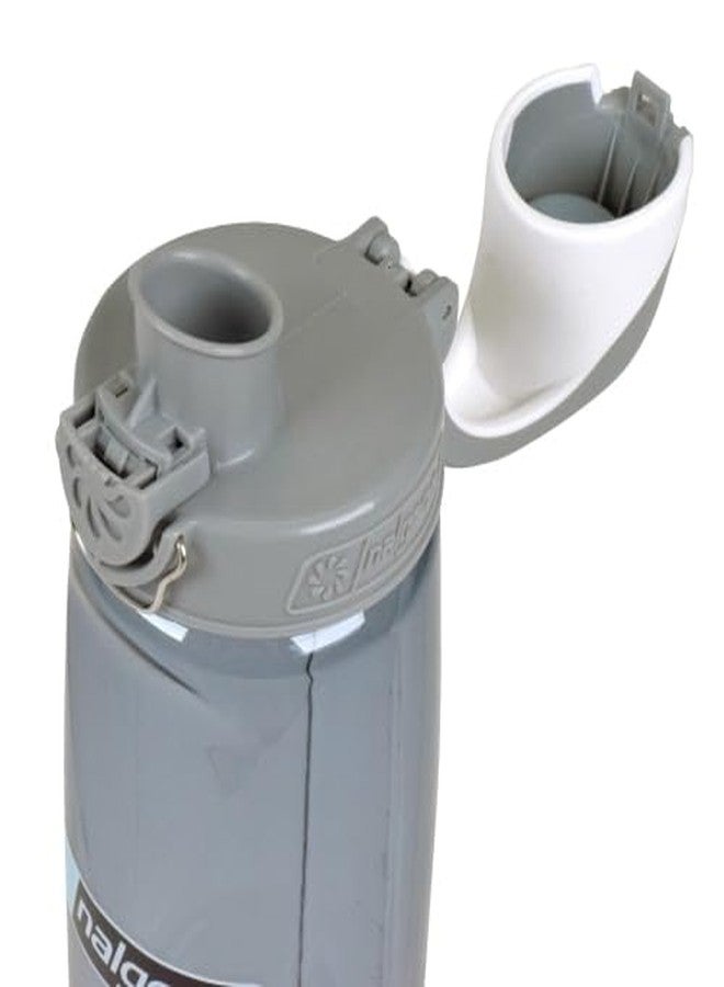Nalgene Sustain Tritan BPA-Free On The Fly Water Bottle Made with Material Derived from 50% Plastic Waste, 24 OZ, Smoke Gray with Gray - Image 2